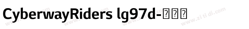CyberwayRiders lg97d字体转换